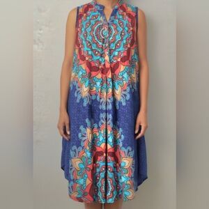 Seven Islands New York Dress Women Size Small (S)Floral Swing MIDI‎ High Low